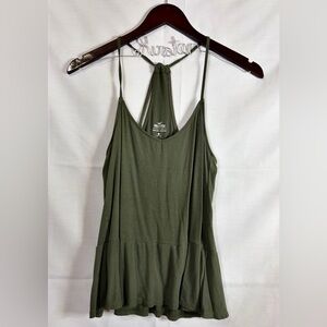 Hollister Olive Green Peplum Tank Top